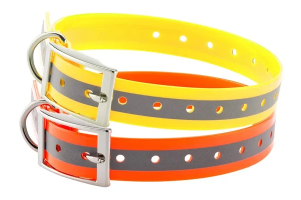 Collier pour chien – Country – Collier Orange fluo – Tour de cour 41,5/58,5 cm
