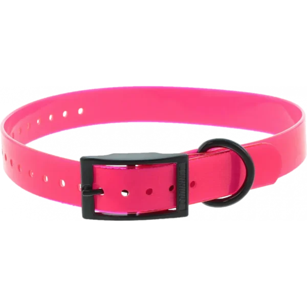 COLLIERS FLUOS PERSONNALISABLES POUR CHIEN CANIHUNT 2.5X60 CM COULEUR ROSE