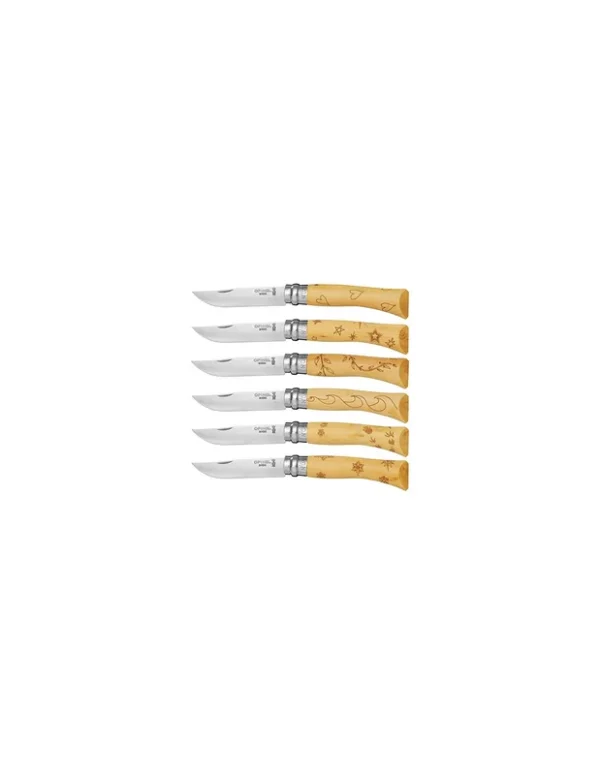 Couteau Buis Gravé Inox N°7 – OPINEL