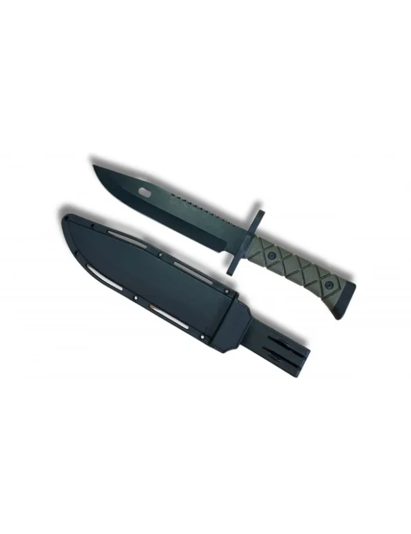 COUTEAU DE SURVIE MANCHE VERT
