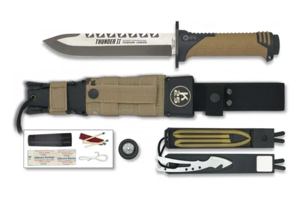 Couteau droit de survie K25 Thunder II