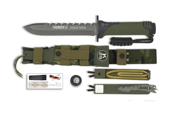 Couteau K25 Thunder II camo vert