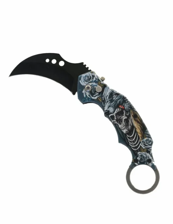 *COUTEAU KARAMBIT AUTOMATIQUE LOUP SOUMIS A REGLEMENTATION POUR LA REVENTE