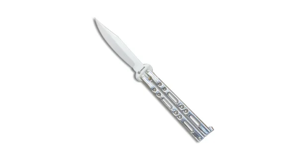 Couteau papillon chrome 10 cm pas cher
