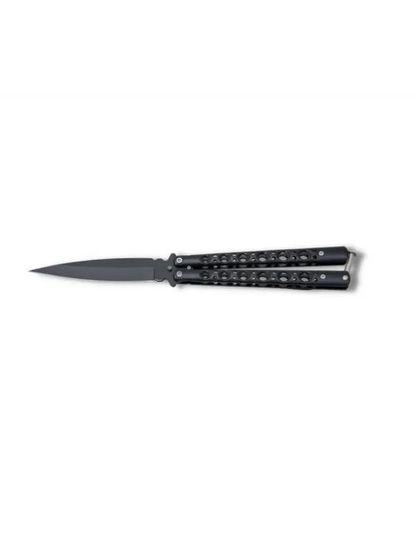 *COUTEAU PAPILLON METAL ET BOIS LAME 9CM SOUMIS A REGLEMENTATION POUR LA REVENTE