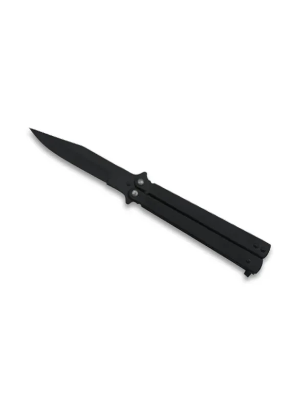 *COUTEAU PAPILLON NOIR EN ACIER SOUMIS A REGLEMENTATION POUR LA REVENTE