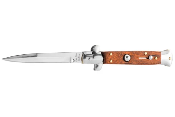 Couteau pliant cran d’arrêt automatique bois sicilien