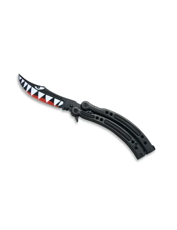 *COUTEAU PAPILLON LAME SHARK 10.5CM SOUMIS A REGLEMENTATION POUR LA REVENTE