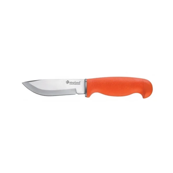 COUTEAU STEPLAND MANCHE GOMME ORANGE ACIER 420