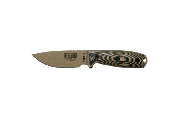 Couteaux fixes ESEE-3 – Lame Dark Earth – Coyote/noir ESEE