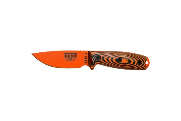 Couteaux fixes ESEE-3 – Lame Orange – Orange/Noir ESEE