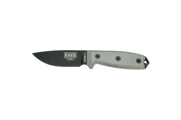Couteaux fixes ESEE-3 – Noir – Pommeau modifié ESEE