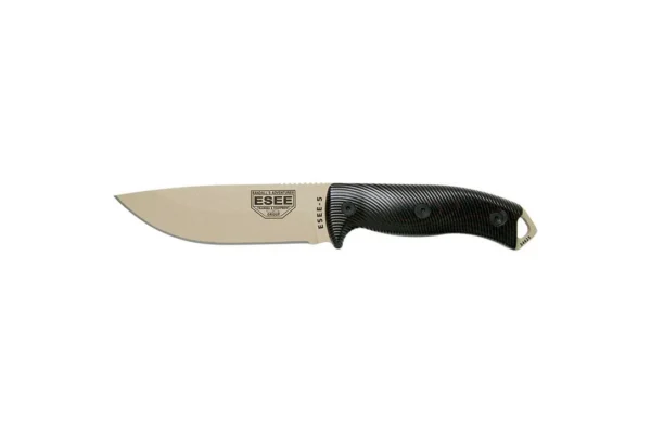 Couteaux fixes ESEE-5 Lame Désert – Noir ESEE