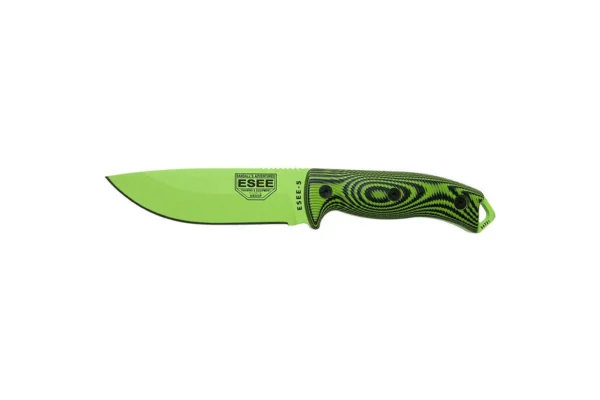 Couteaux fixes ESEE-5 – Lame Venom Green – Vert/Noir ESEE