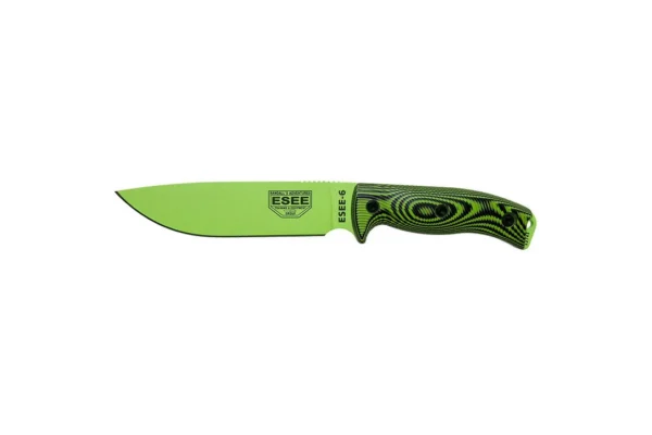 Couteaux fixes ESEE-6 – Lame Venom Green – Vert/Noir ESEE