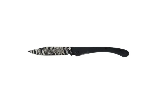 Couteaux pliants C63 Fleurs Nature Noir Lug