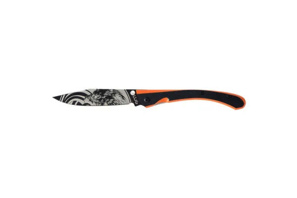 Couteaux pliants C63 Loup Noir/Orange Lug