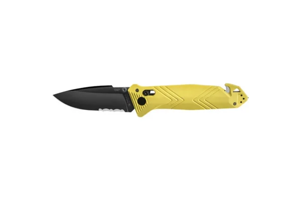 Couteaux pliants CAC Mixte – 4 fonctions – Jaune Fluorescent TBOUTDOOR