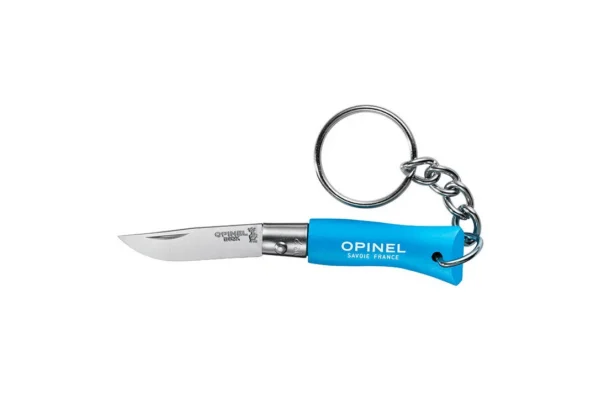 Couteaux porte-clés Porte-clés N°02 Inox – Bleu/cyan Opinel