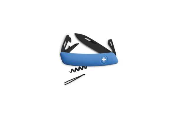 Couteaux suisses D03 ALLBLACK, bleu Swiza