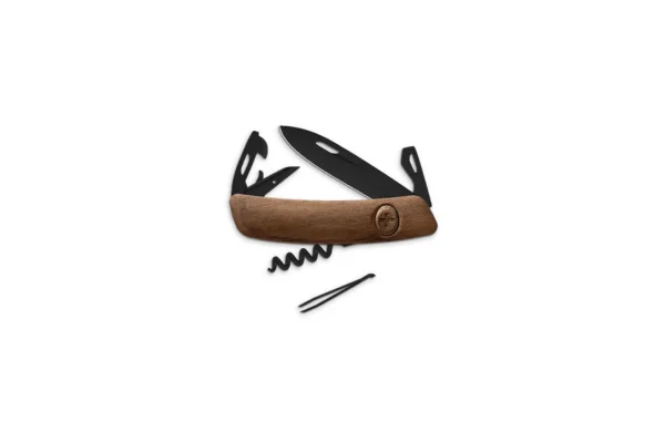 Couteaux suisses D03 ALLBLACK, noyer Swiza