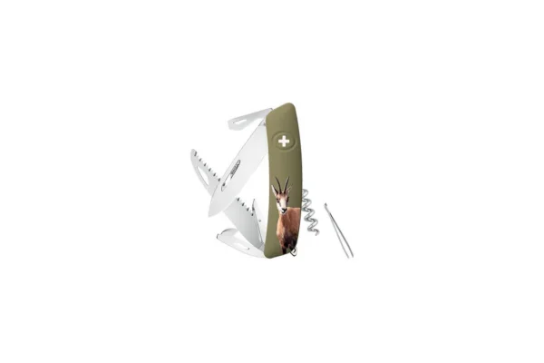 Couteaux suisses D05, olive, impression Chamois Swiza