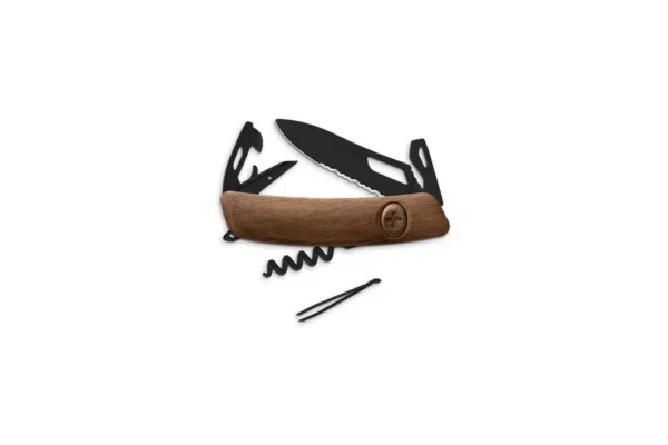 Couteaux suisses SH03 ALLBLACK – noyer Swiza