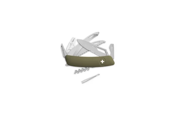 Couteaux suisses SH09 Hunter et scie – Tire-Tique Allmatt – olive Swiza