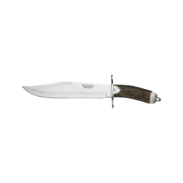 COUTEAU JOKER BOWIE 250MM BOIS DE CERF + ETUI CUIR AU CHOIX LAME DE 200 MM