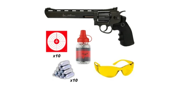Kit Revolver Dan Wesson Noir “8” cal. 4.5 mm – Révolver à plomb