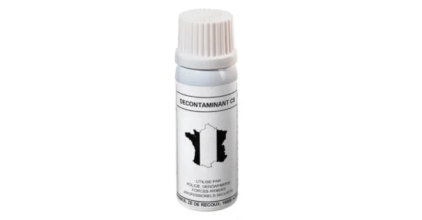 Spray décontaminant lacrymogène gaz / gel cs – Lacrymogène – securicount