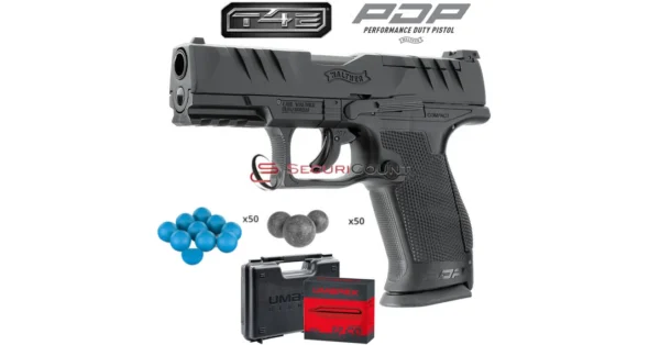 Pack Complet Pistolet de défense T4E Walther PDP Compact 4″ Umarex cal. 43 – Armes de défense/Pistolets de défense – securicount