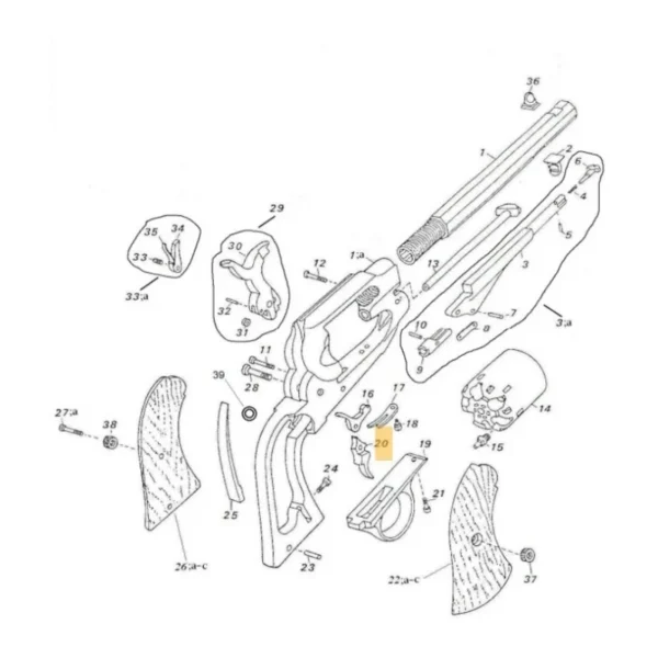 DETENTE REVOLVER REMINGTON PATTERN 800REM20 | WesternGuns