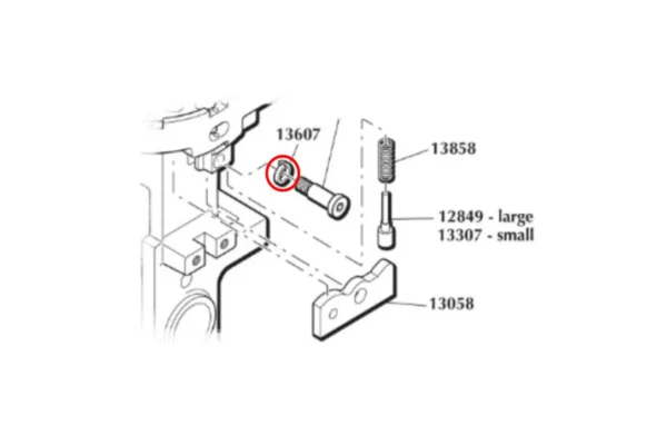 Dillon 13607 Rocker Bolt 3-8 Hi Lockwasher for Super 1050
