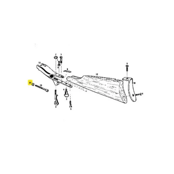 ECROU VIS CHIEN POUR CROSSE REVOLVING 1851/1860 PIETTA REF 429 | WesternGuns