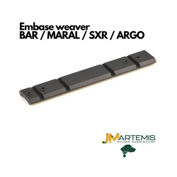 Embase weaver WARNE pour carabine BROWNING BAR / MARAL / WINCHESTER SXR / BENELLI ARGO