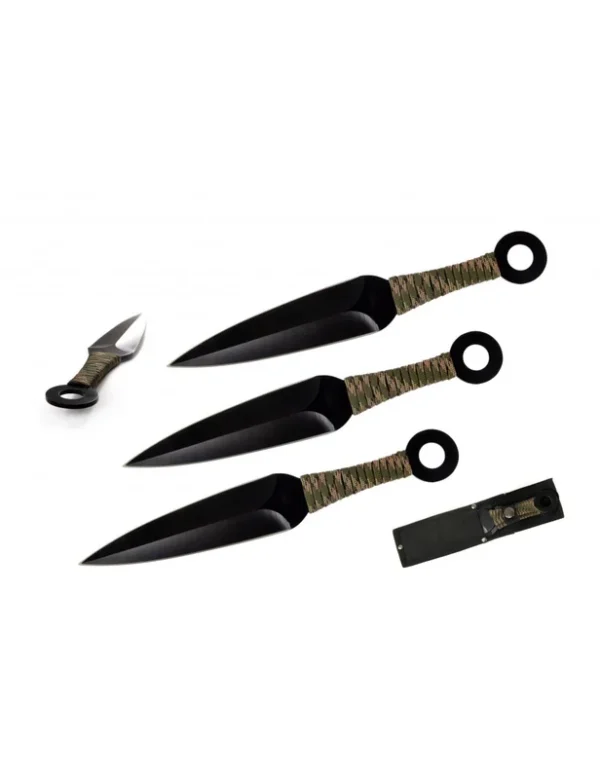*ENSEMBLE 3 KUNAIS LAME 16CM SOUMIS A REGLEMENTATION POUR LA REVENTE