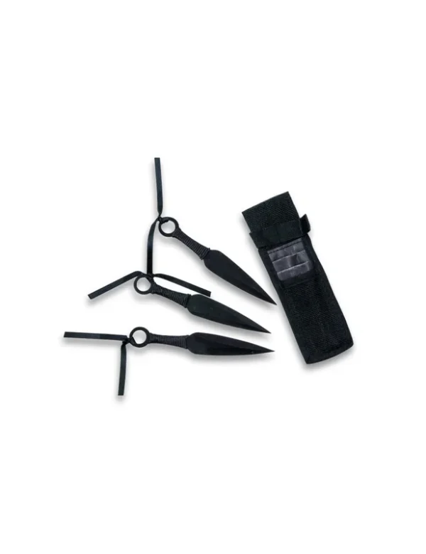 *ENSEMBLE DE 3 KUNAI NOIR 15CM SOUMIS A REGLEMENTATION POUR LA REVENTE