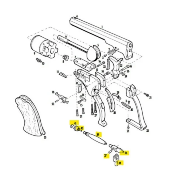 ENSEMBLE LEVIER DE CHARGEMENT + PISTON PATERSON REF AC035 | WesternGuns