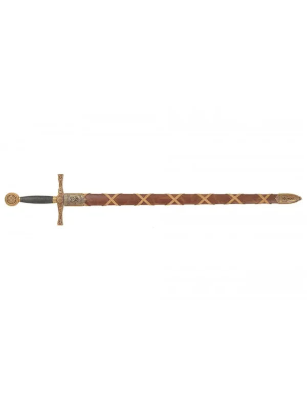 EPEE EXCALIBUR FOURREAU BRUN TRESSE