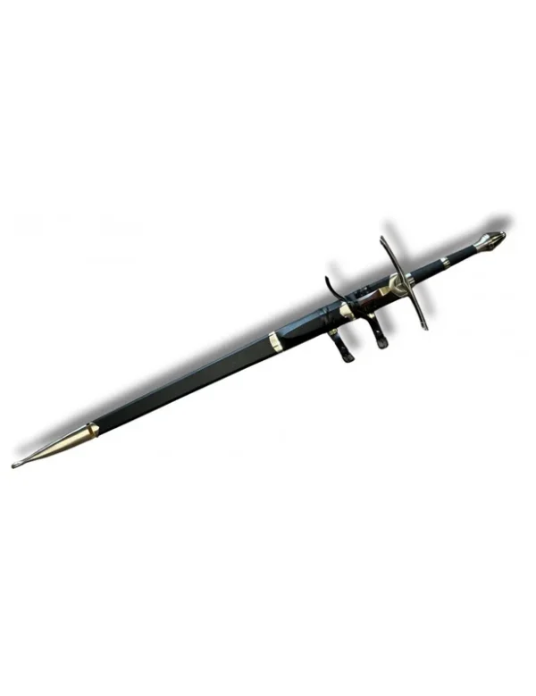 Épée longue bâtarde noire et argent