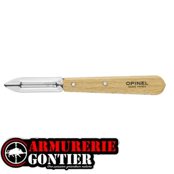 Eplucheur OPINEL N°115 lame INOX manche HÊTRE sur www.armureriegontier.fr