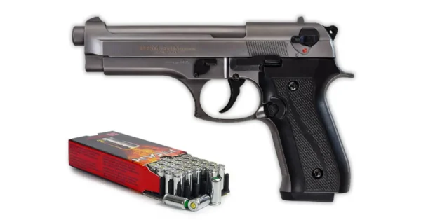 Pack Pistolet de défense EKOL modèle Beretta 92 F fumé calibre 9mm – Armes de défense/Pistolet et Revolvers à blanc – securicount