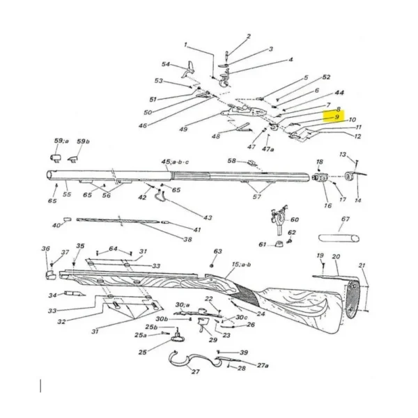 GACHETTE FUSIL MORTIMER PEDERSOLI REF 800003471 | WesternGuns