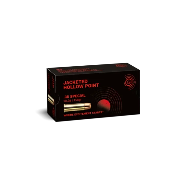 GECO 38 Special JHP 158gr X50 – Munitions expansives pour tir et défense