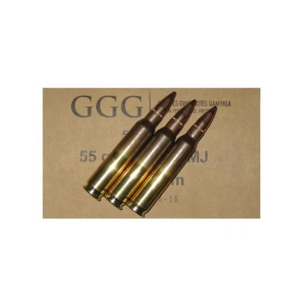 GGG .223 Remington FMJ 55gr x50 – Munitions robustes et précises | Catégorie B