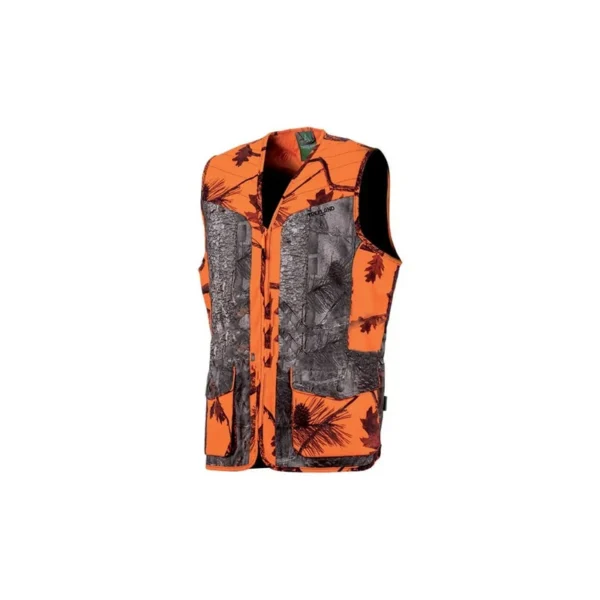 GILET CAMOUFLAGE TREELAND ORANGE ENFANT TAILLE 14 ANS