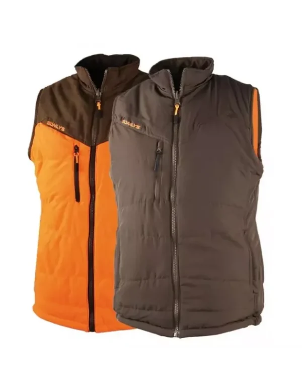Gilet chaud et réversible Somlys Multi-Hunt orange/marron