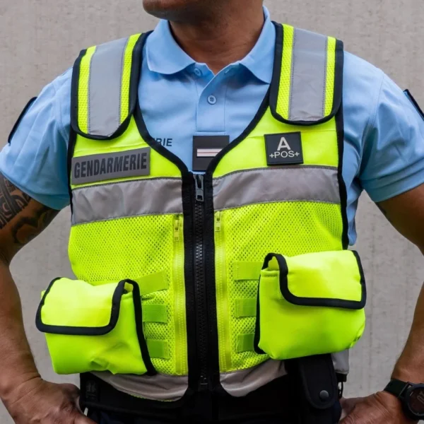 Gilet intervention haute visibilité – Chasuble tactique avec poches | Hexagone Défense