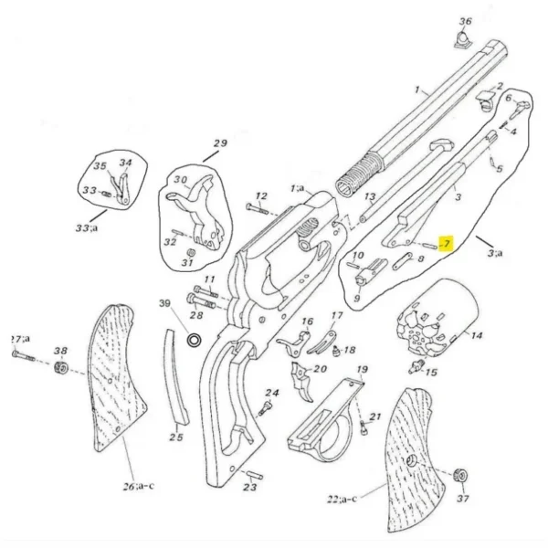 GOUPILLE BIELLETTE PEDERSOLI REMINGTON PATTERN PEDERSOLI REF 800REM07 | WesternGuns